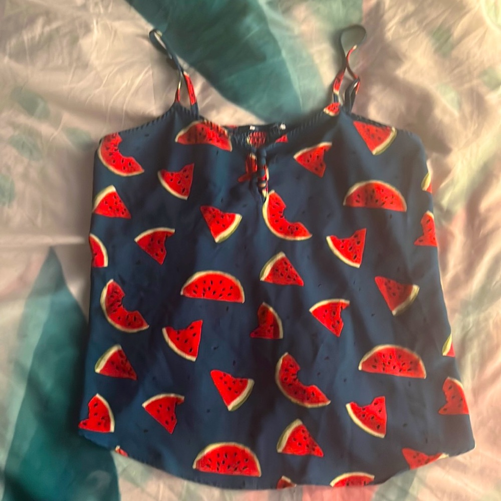 Watermelon adjustable strap tank top size M